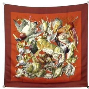 HERMES SCARVES gibiers scarf 90 cm